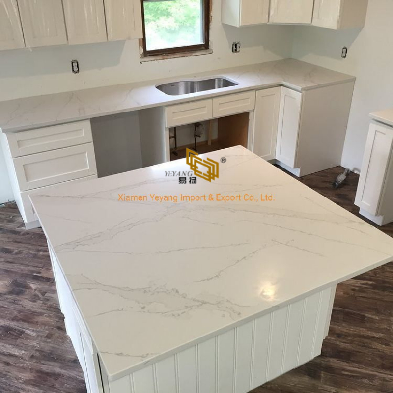 Prefabricated Calacatta Quartz/Marble/Granite/Travertine/Stone Countertops for Kitchen Project/Construction/Building/Home Decoration