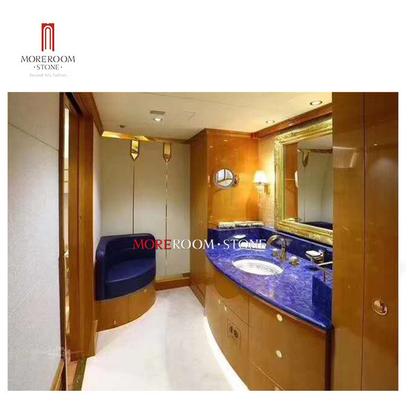 Luxury Apartment Lapis Lazuli Blue Marble Stone Bathroom Vanity Top