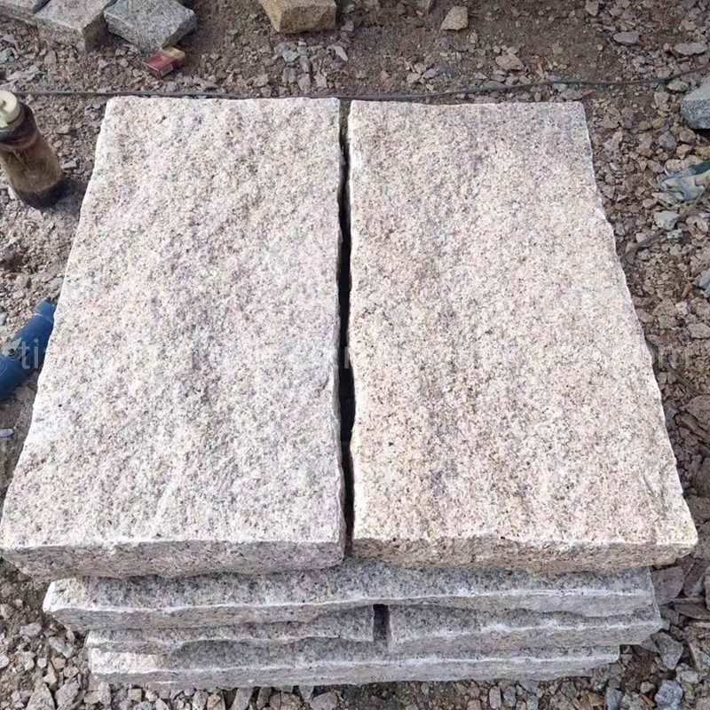 Yellow Granite G682 Split Cubestone Cobblestone