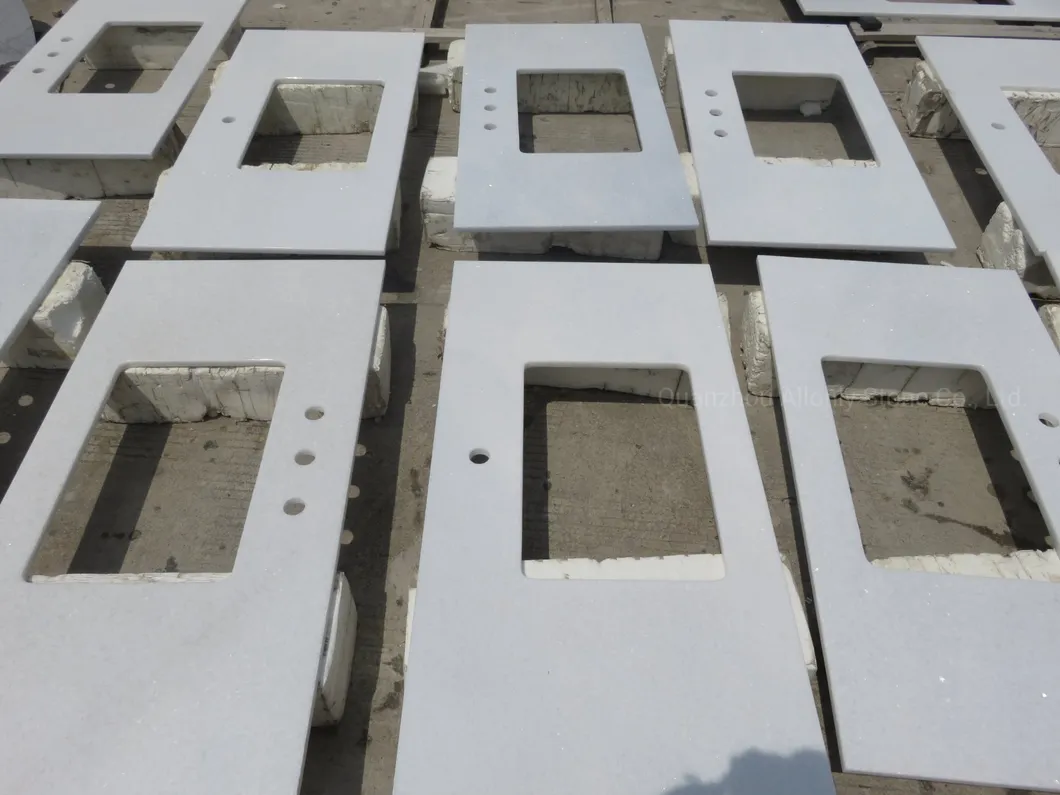 White Marble Bathroom Vanity Top