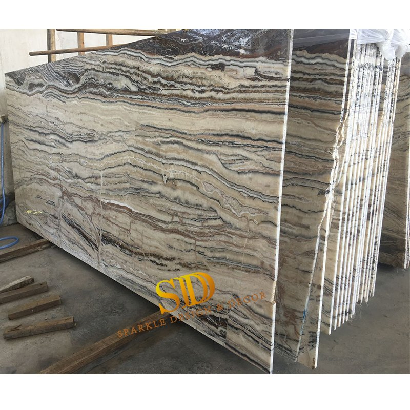 Custom Made Natural Onyx Stone Countertop for Kitchen