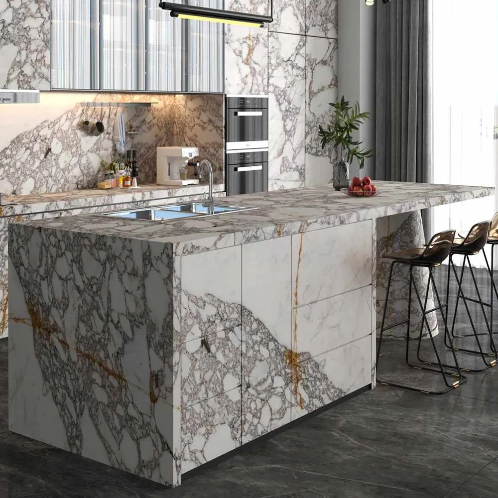 Bathroom Equipment Drawer Storage Luxury Solid Wood and Carrara Marble Top White Lacquer Bathroom Vanity outdoor Countertop