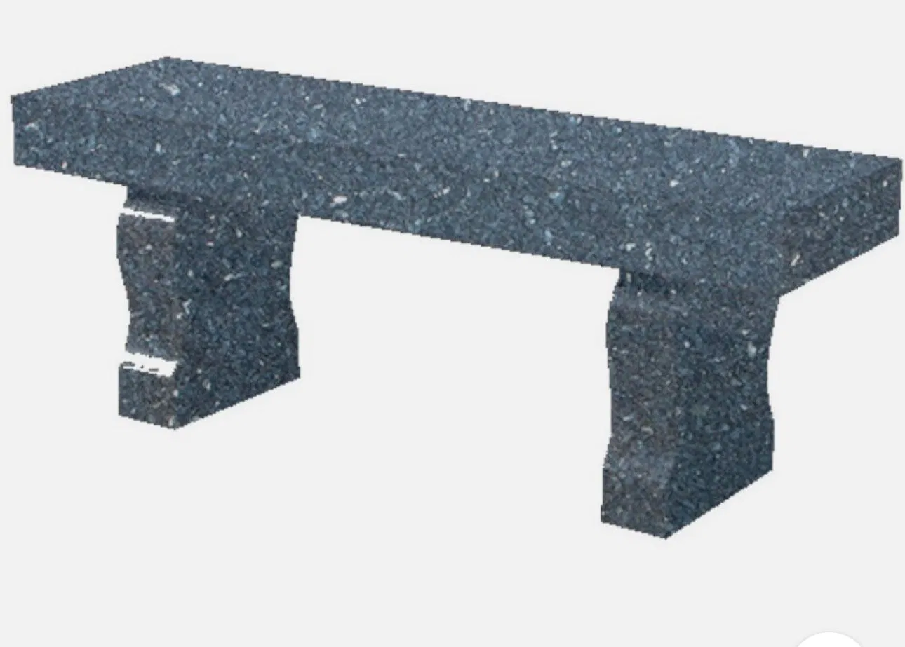 Natural Granite Stone Polished Blue Pearl Park Bench for Garden/Park