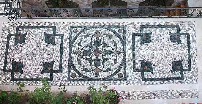 Mixed Pebble Mosaic Paver Patio Designs for Garden and Outdoor Stepping Stone