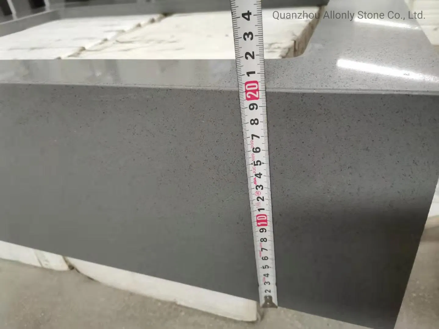 Prefabricated Countertop Grey Vein Quartz for Bathroom Quartz Vanity Top