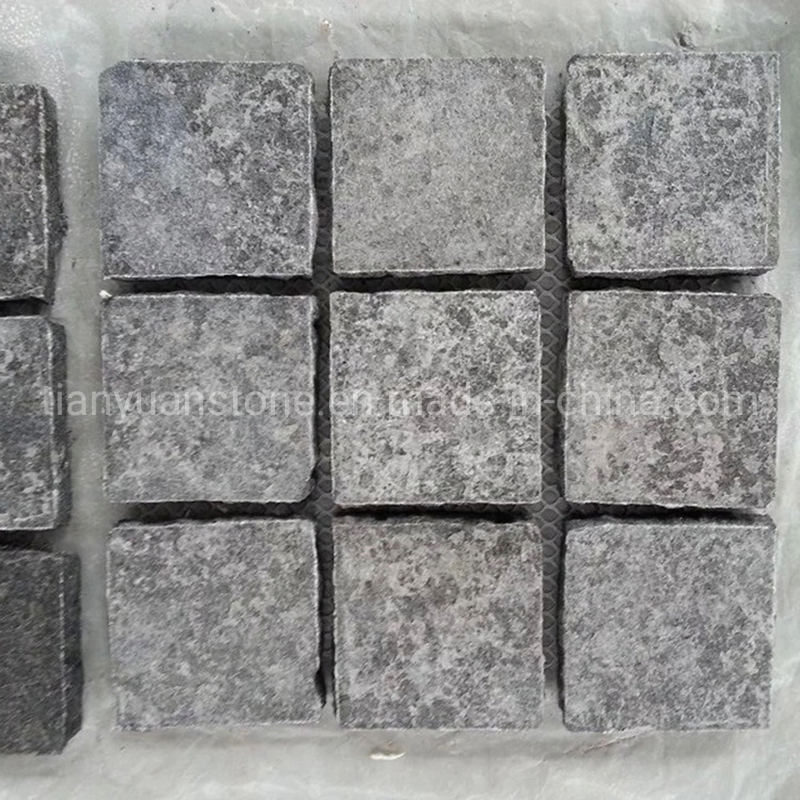 Flamed Black Basalt Driveway Cobblestone