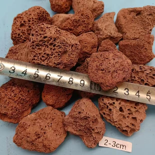 Decorative Red Volcanic Lava Rocks for Aquarium Landscaping