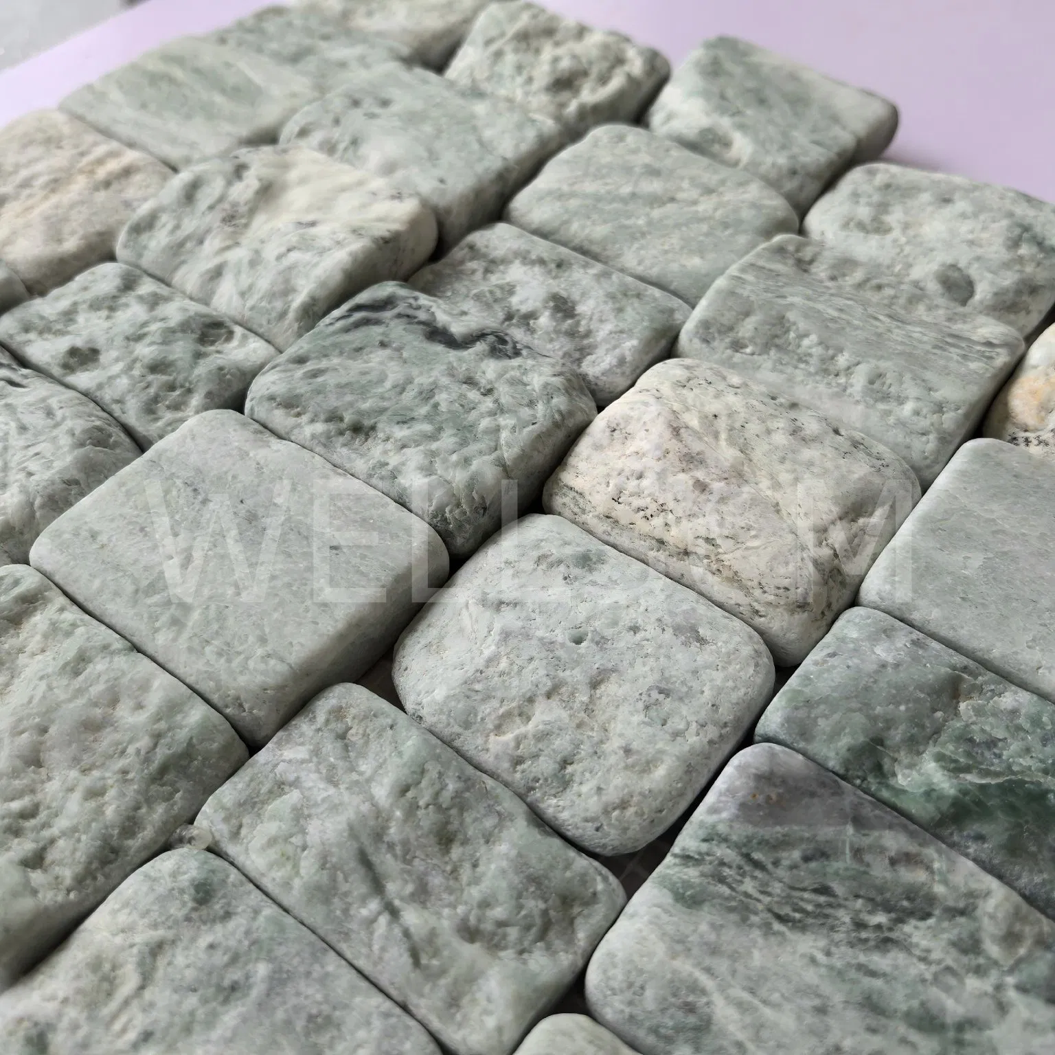 Antique Tumbled Multicolor Natural Sandstone Cobblestone Pavers for Garden Patio Paving Path