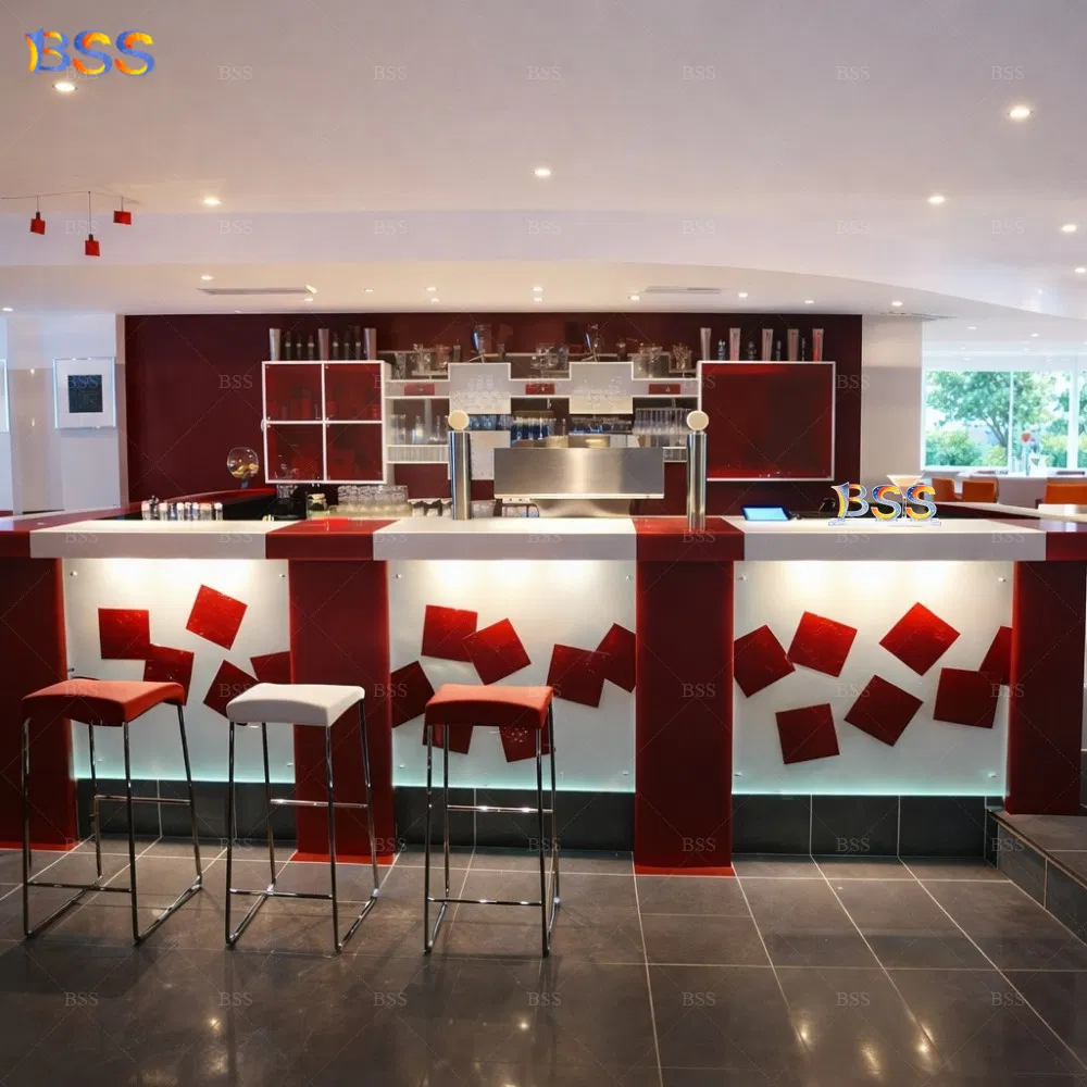 Custom Made Bar Counter Coffee Restaurant Bar for Sale Custom Corian Bar Countertop Manufacturer