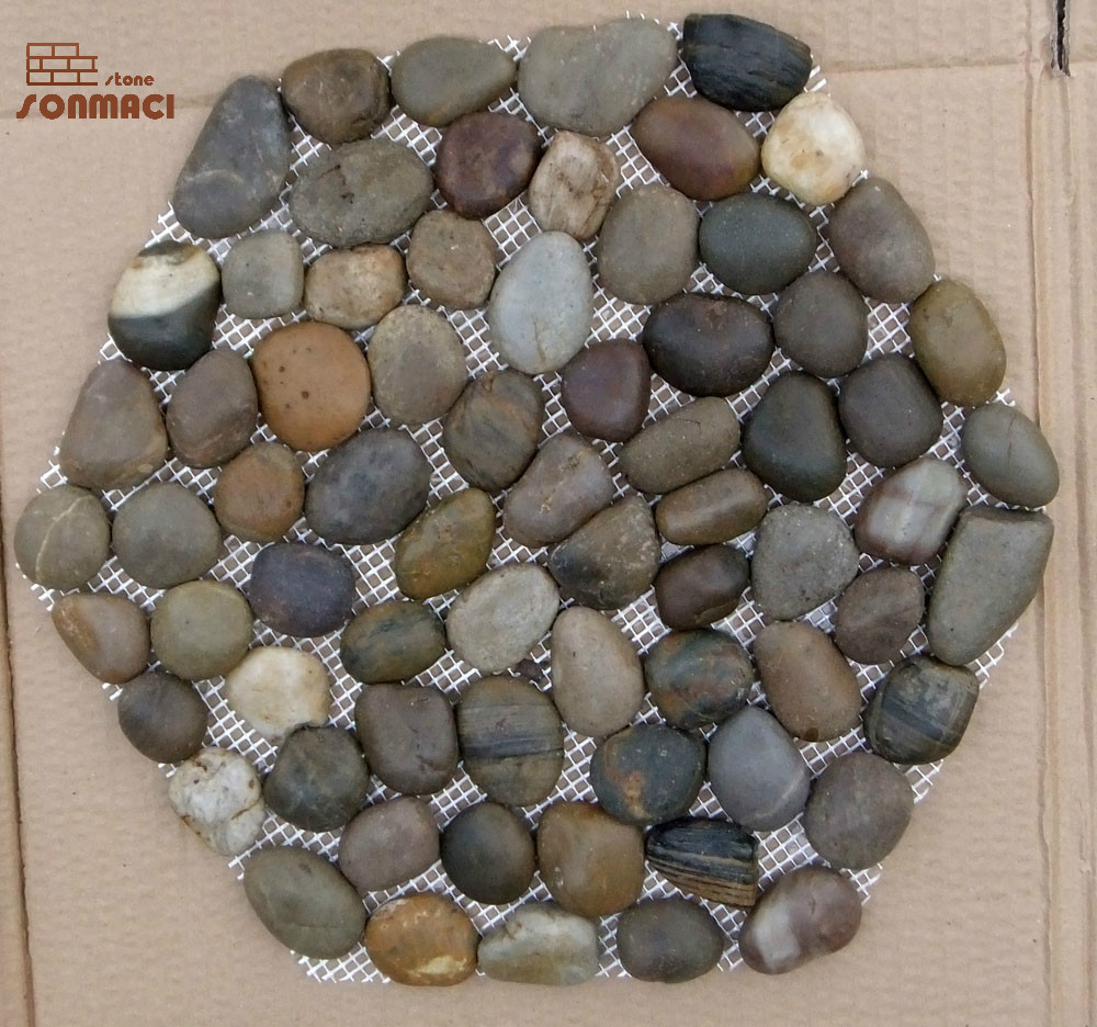 Decorative Garden Floor Paving River Pebbles Stone