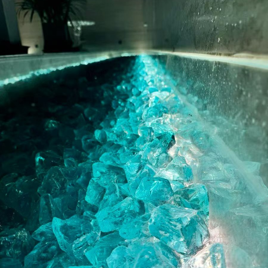 Transparent Terrazzo Aggregate Glass Rock Sand for Flooring for Garden Ornaments