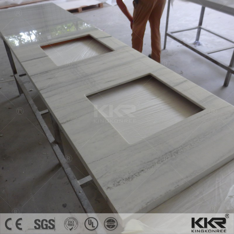 Building Material Quartz Stone Bathroom Vanity Top for Hotel Project