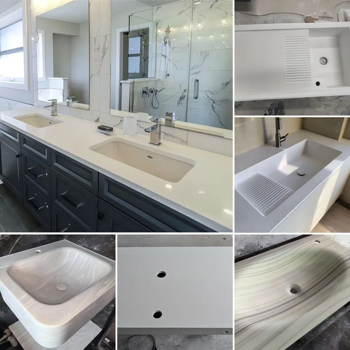 OEM Supplier Bathroom Vanity Double-Sink Vanities Sink on Top Vanity Sinks for Vanity Tops 18 Inch Deep Bathroom Vanity Bathroom Vanitie