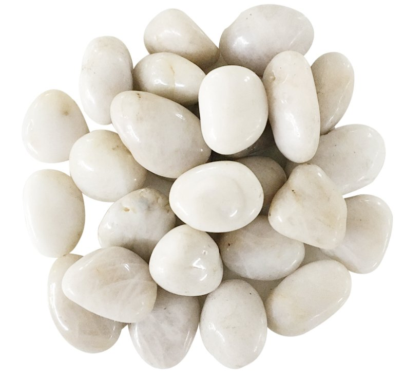 Highly Polished River White Pebble Stones From Natural Rainflower Stones, Suitable for Garden Paving