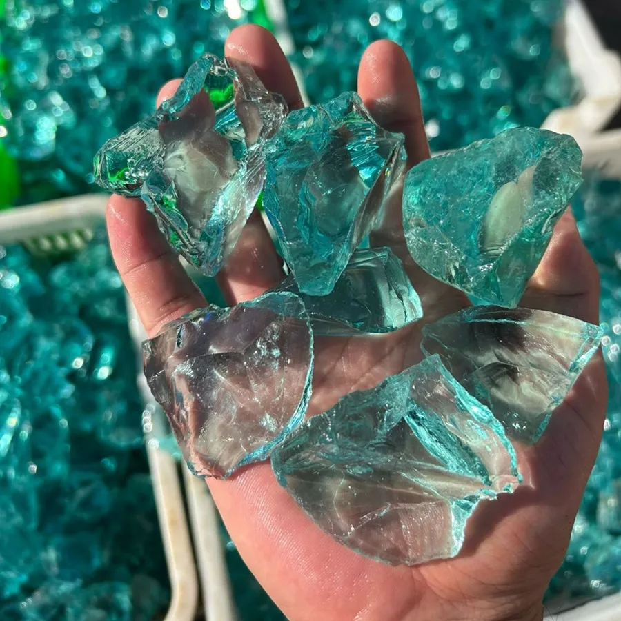 Blue Slag Glass Rocks