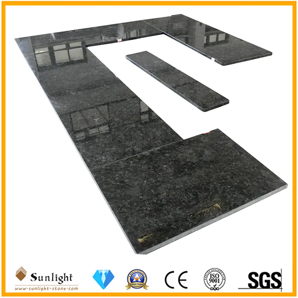 Factory Custom Volgue Blue Ice Natural Granite Stone Kitchen Counter Top