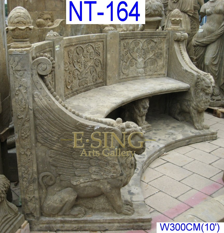 Garden Decoration Antique Stone Bench