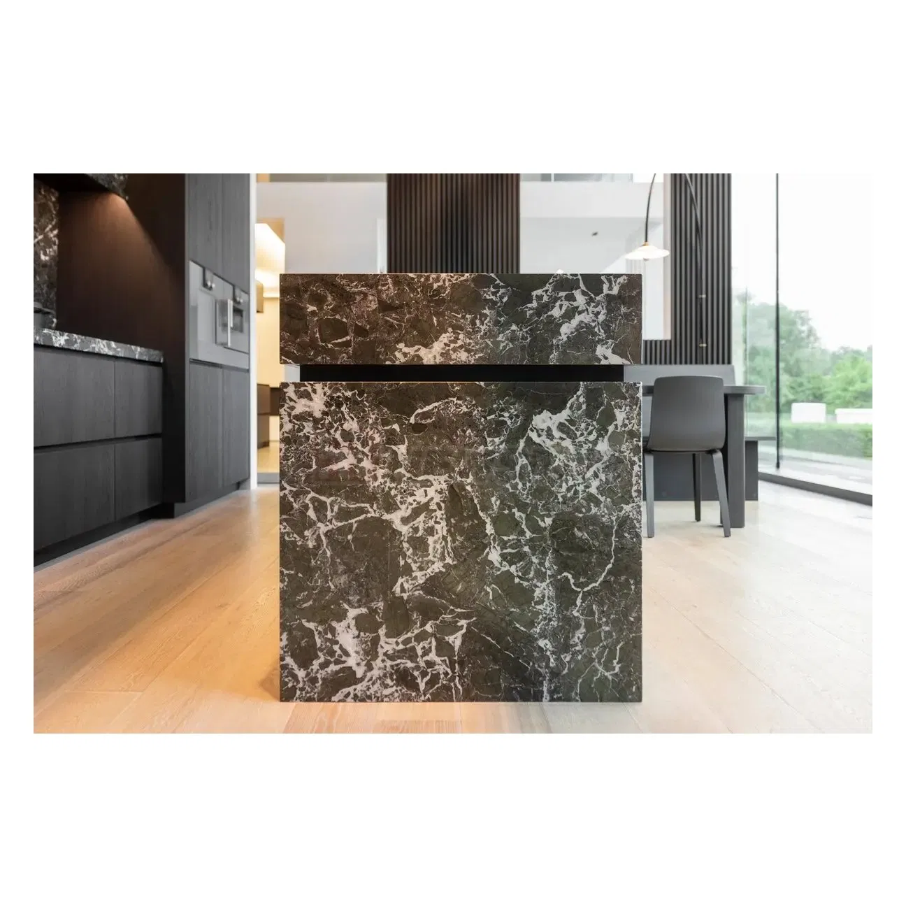 Newstar Modern High End Custom Verde Levanto Green Natural Marble Kitchen Island Worktop Cabinet Marble Slab Countertop