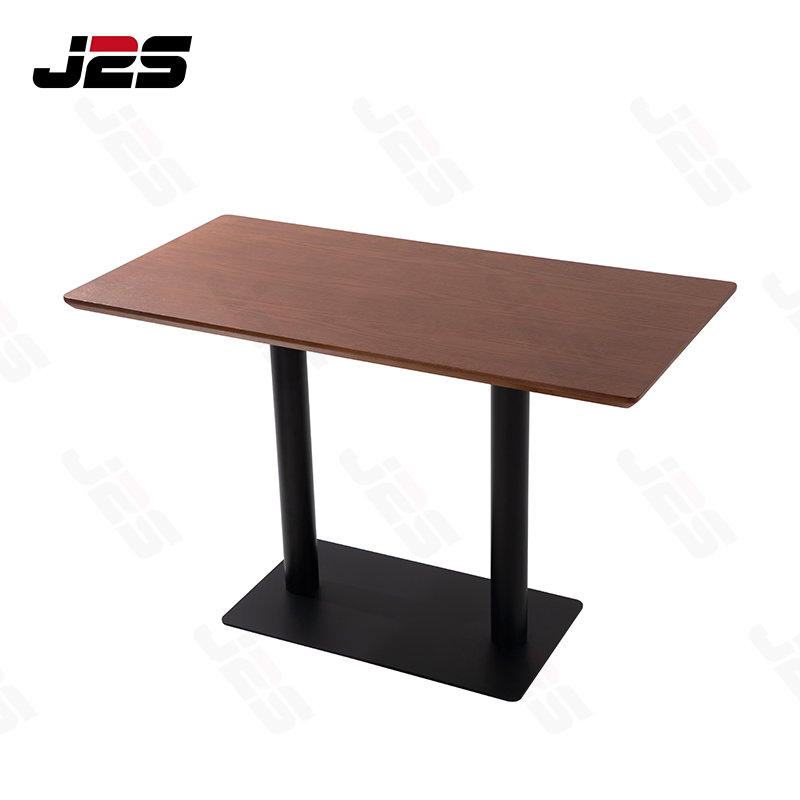 Premium Restaurant Furniture Table Featuring Black Stone and Metal Base