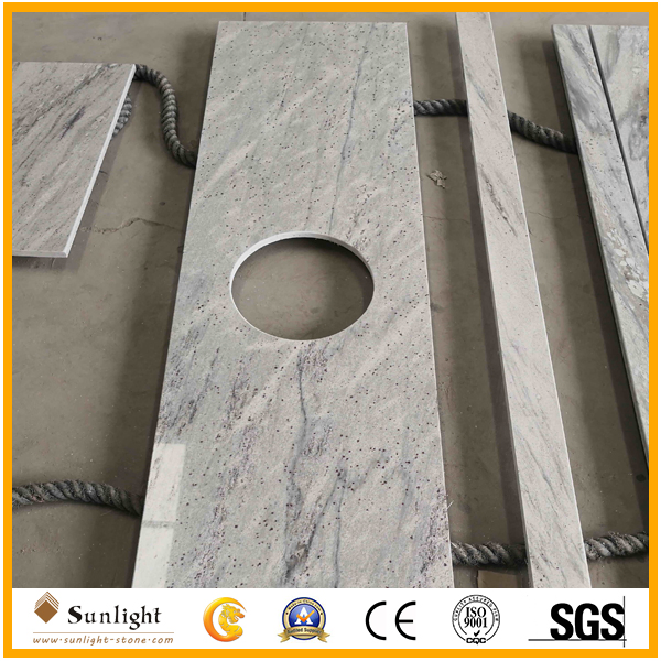 Hot Sale Prefabricated River White Granite Vanity Top, Countertops