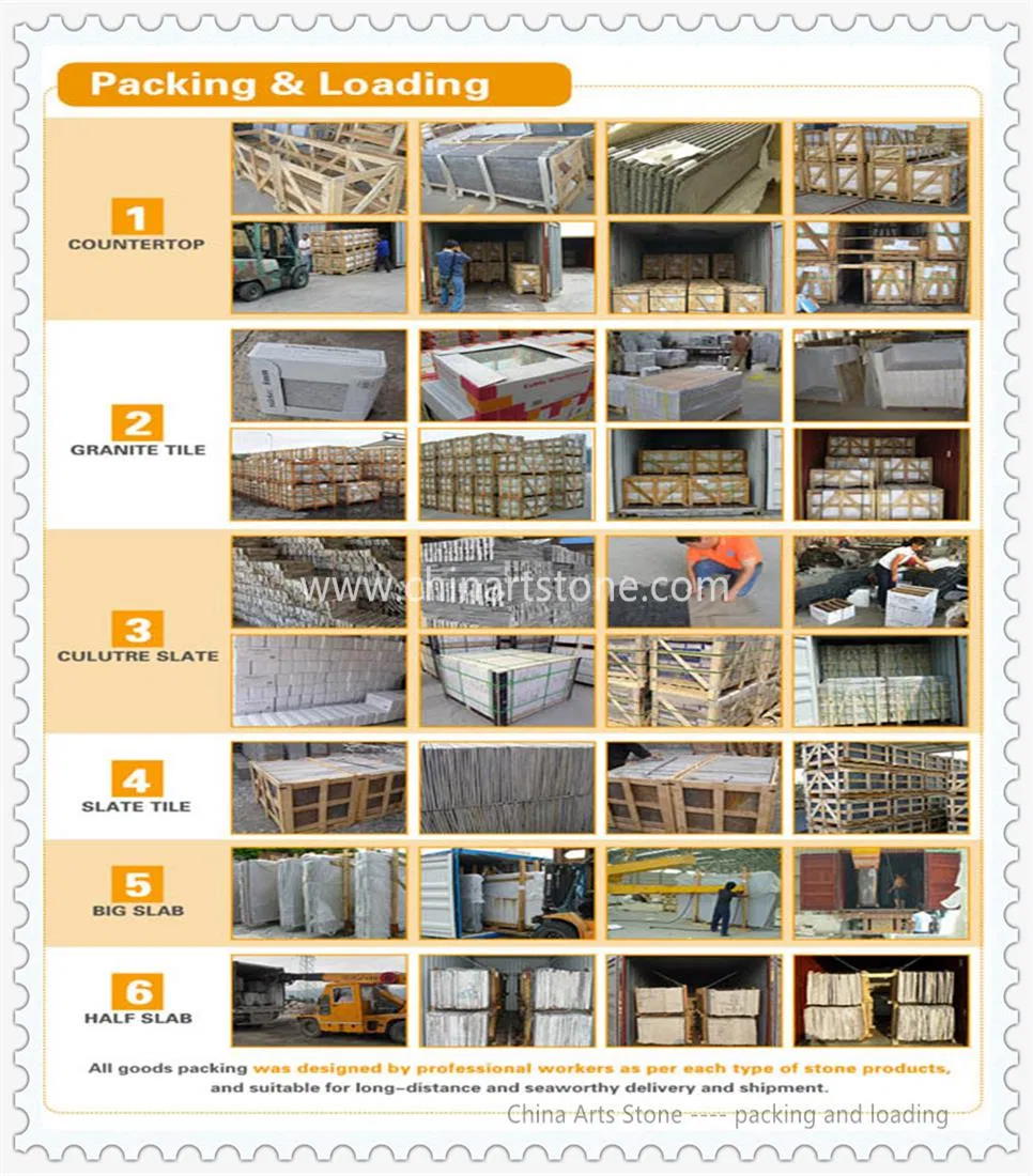 Nature Granite Rustic Golden White Granite Cobblestone Packing