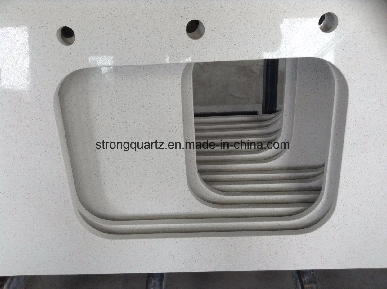 Snow White Quartz Kitchen Countertop