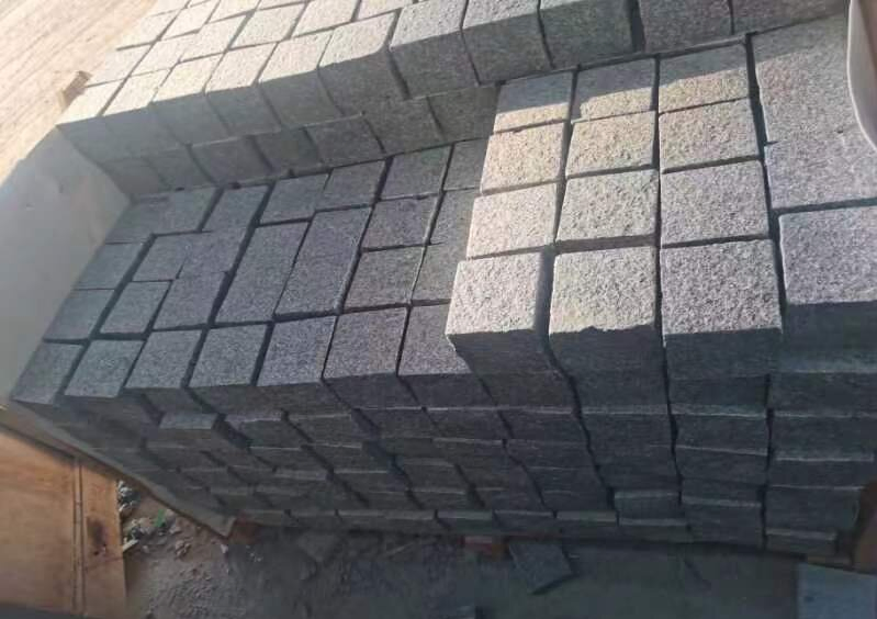 Natural flamed/splited G654 Dark Grey Granite Cube Stone for exterior/outdoor Garden/Landscape/Square pavement/paving