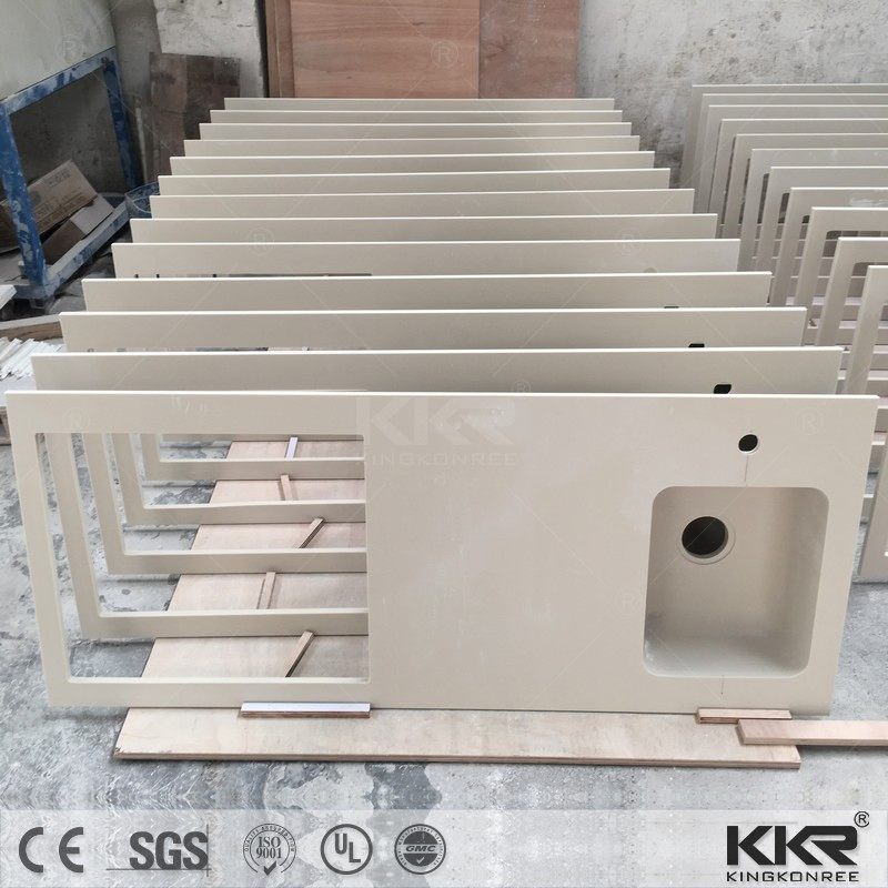Building Material Quartz Stone Bathroom Vanity Top for Hotel Project