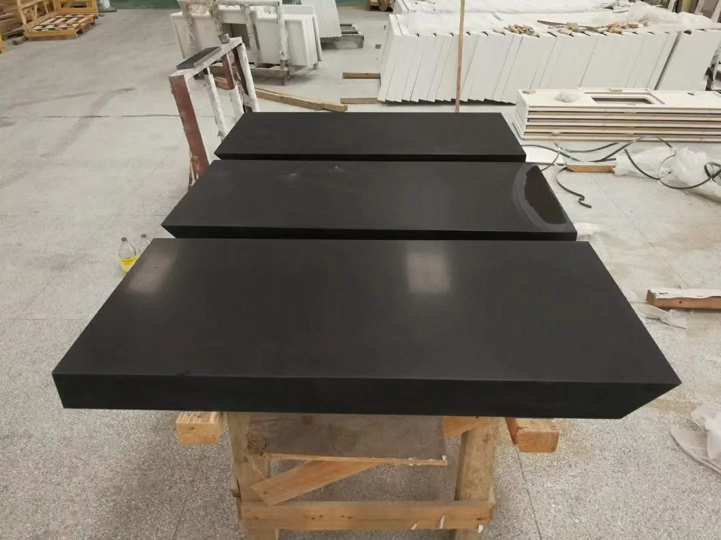 Wholesale Bathroom Vanity Mongolia Black and White Quartz Bathroom Vanity Tops