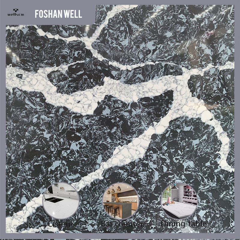 Artificial Stone Calacatta Carrara Quartz Countertops Quartz Stone for Kitchens