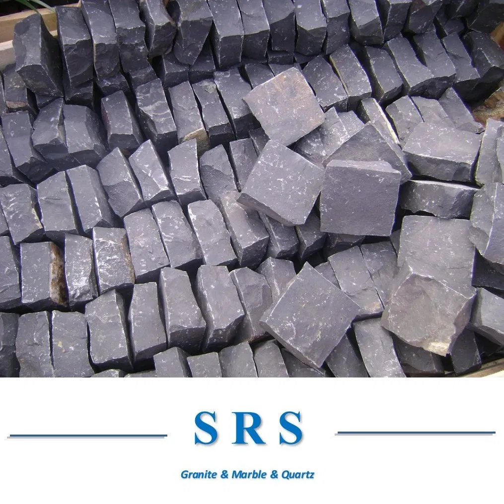 Dark Grey Granite Black Basalt Cobblestone for Paving