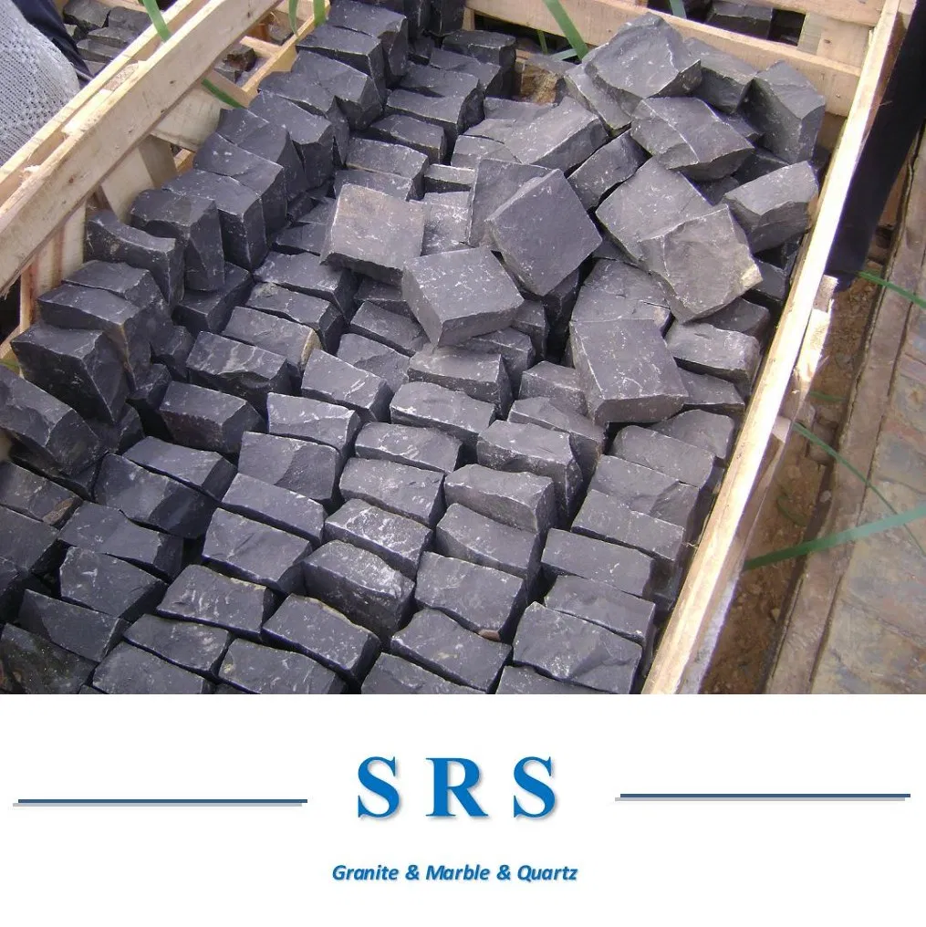 Dark Grey Granite Black Basalt Cobblestone for Paving