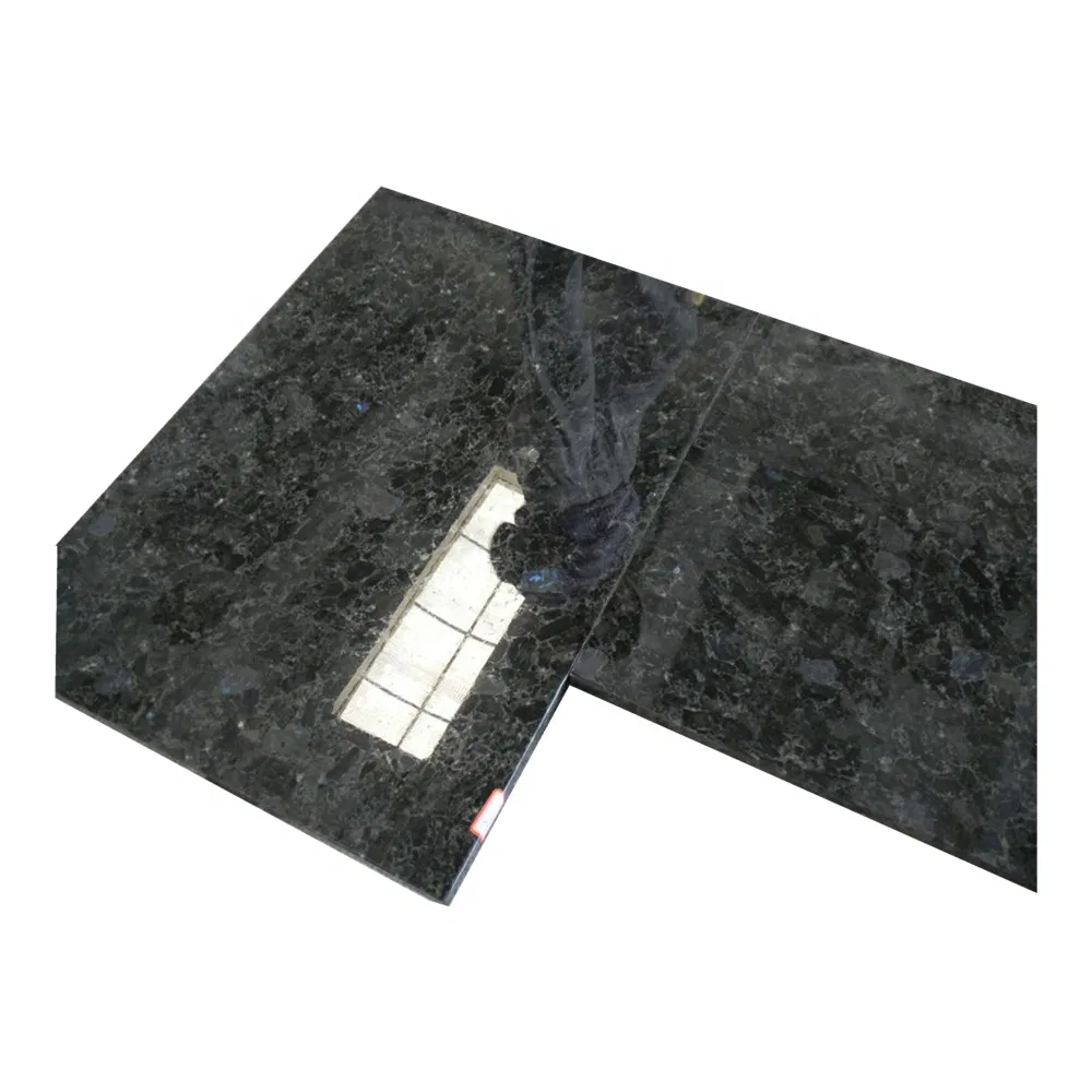 Prefabricated Laminate Ice Blue Granite Stone Kitchen Island Countertop