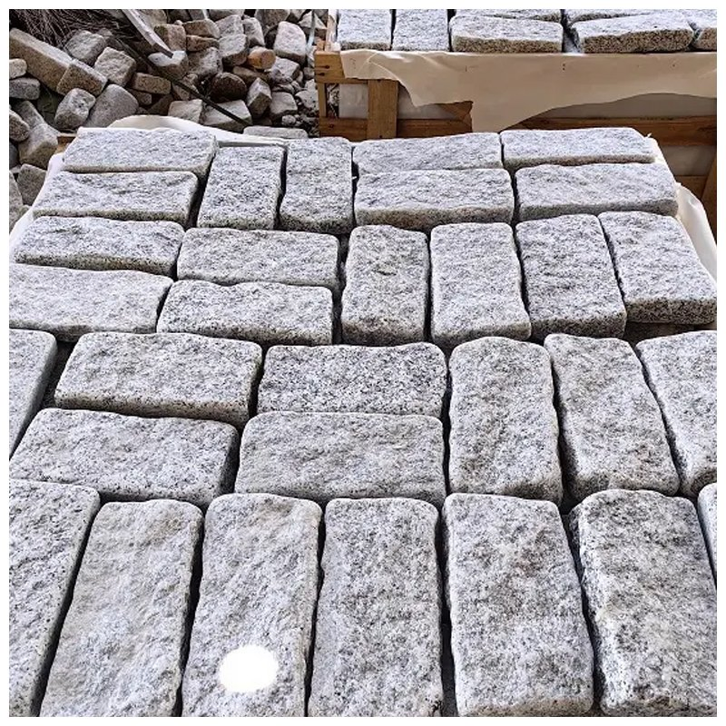 G603 Light Grey Granite Tumbled Driveway Cobblestone