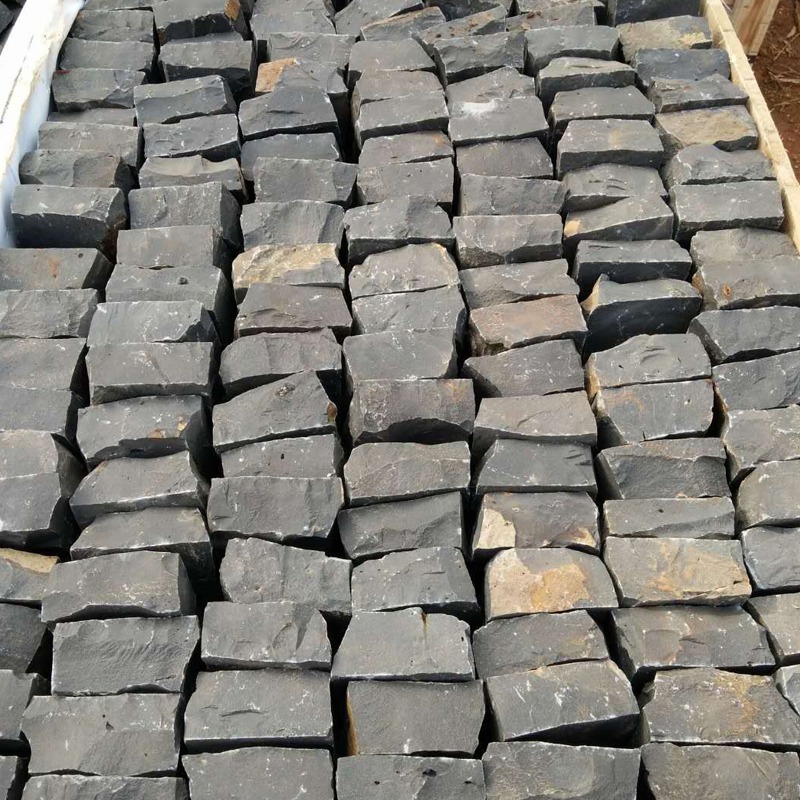 Black Basalt Granite Patio Paving Stone Driveway Cobblestone