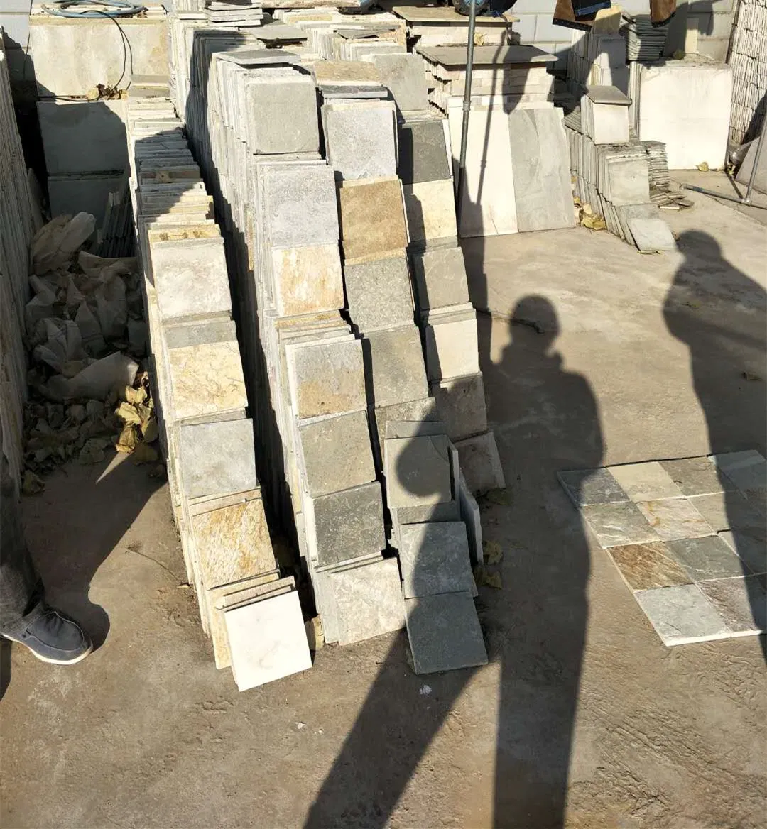 Natural Split Paving Stone Granite/Quartzite Outdoor Heavy-Duty Pavers Cobblestone on/with/Mesh