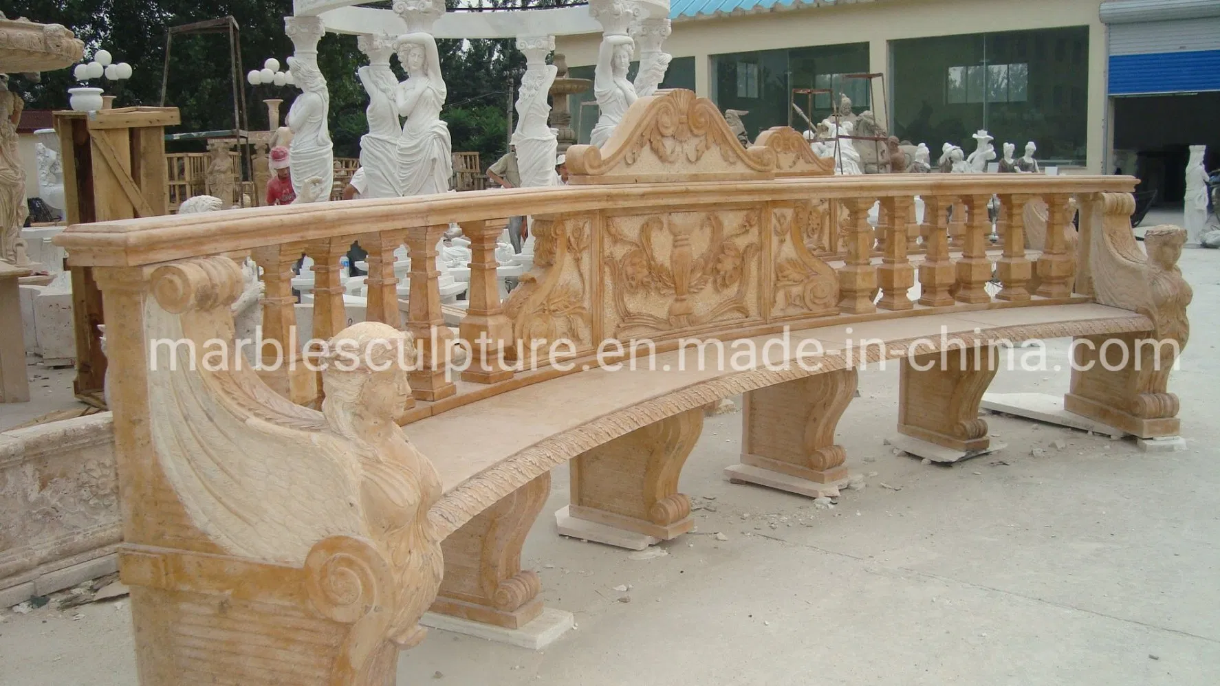 Antique Garden Marble Stone Benches for Sale (SY-T013)