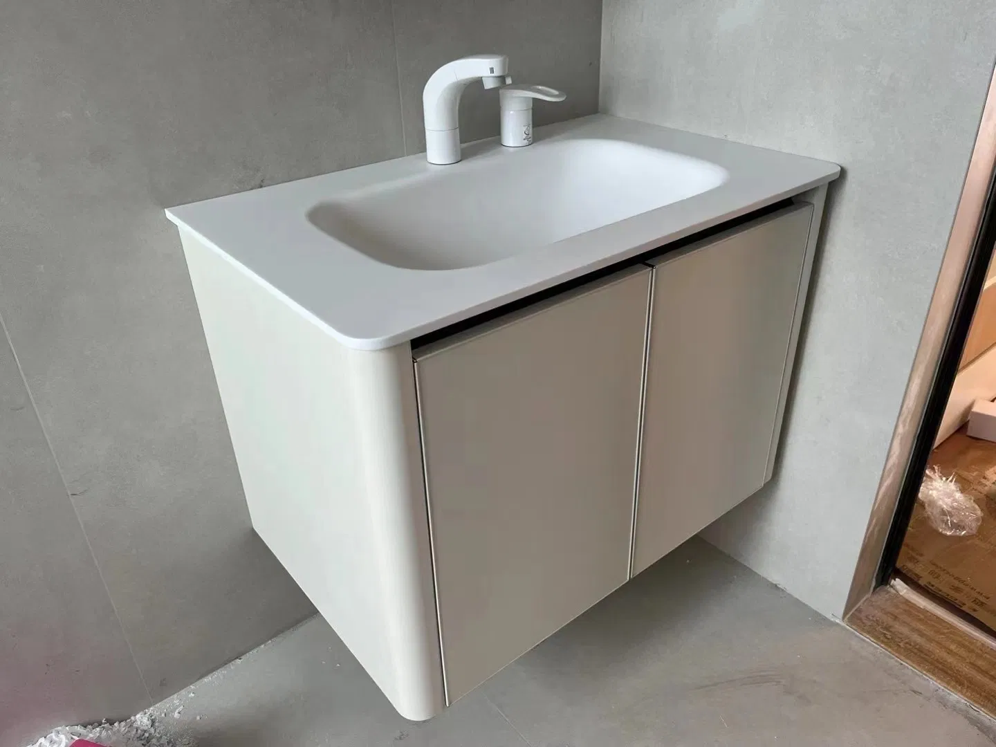 OEM Supplier Bathroom Vanity Under Bathroom Sink Storage Bath Vanity with Top Cultured Marble Vanity Tops 24 in Vanity with Sink