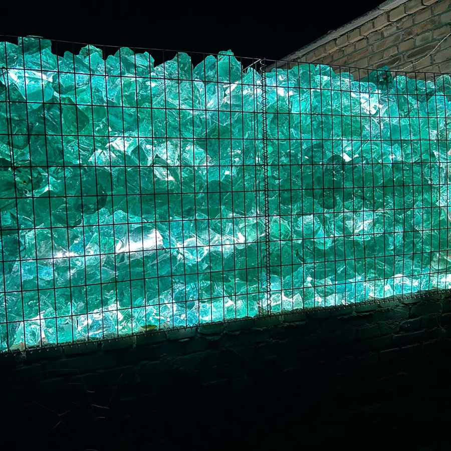 Large Slag Glass Rocks Blue Color Glass Stones for Home &amp; Garden Decoration