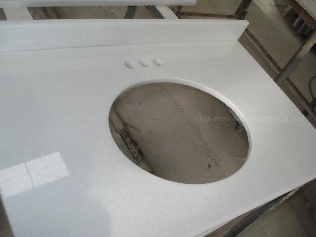 White Marble Bathroom Vanity Top