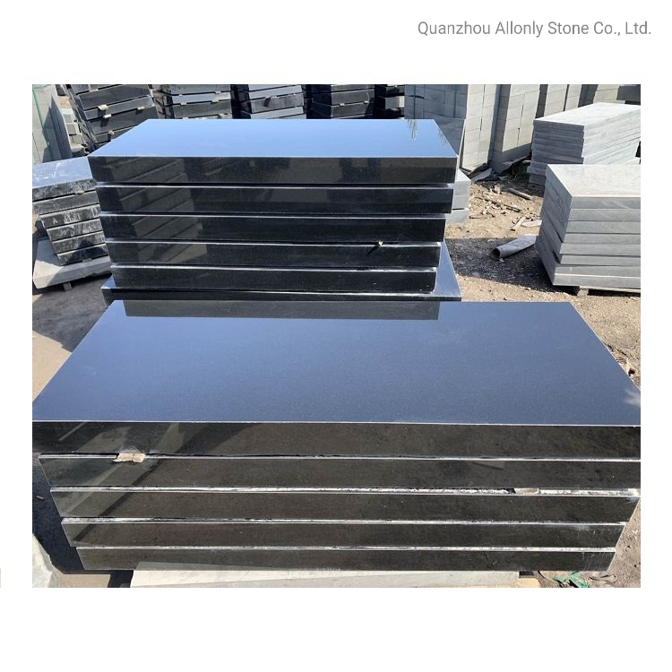 Prefabricated Wholesale Natural Angola Black Granite Countertop for Kitchen and Bathroom