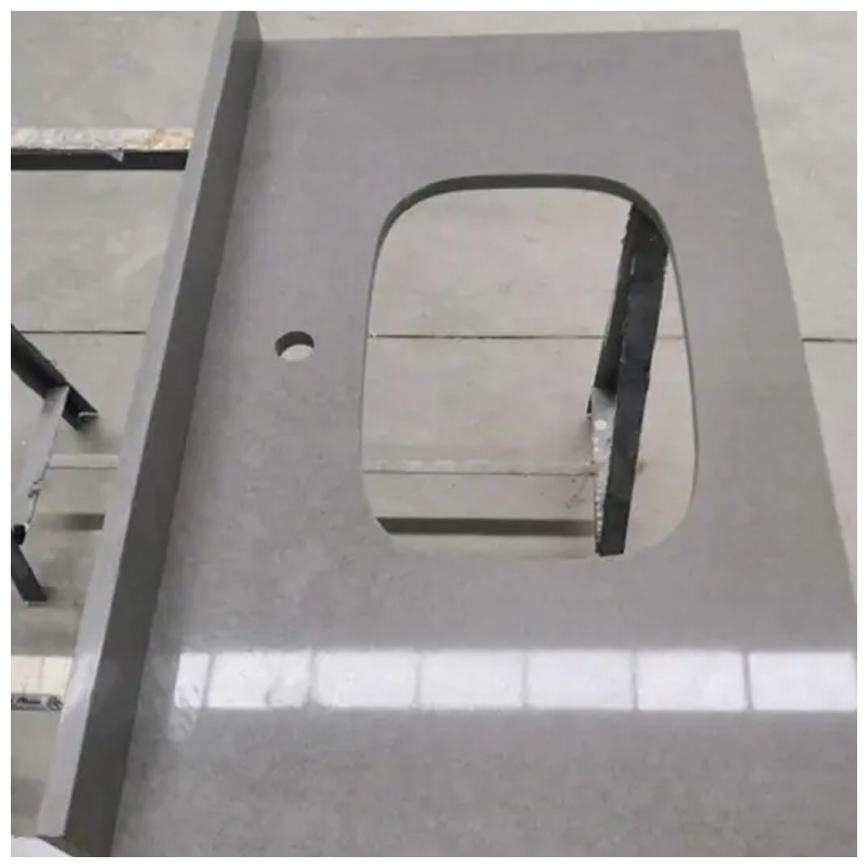 Pure Grey Quartz Bathroom Vanity Tops