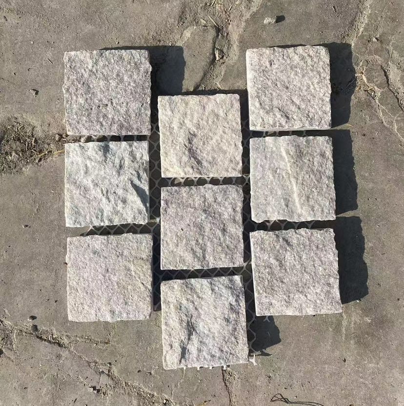 Nature Quartzite Slat Stone Cobblestone for Outdoor Flooring
