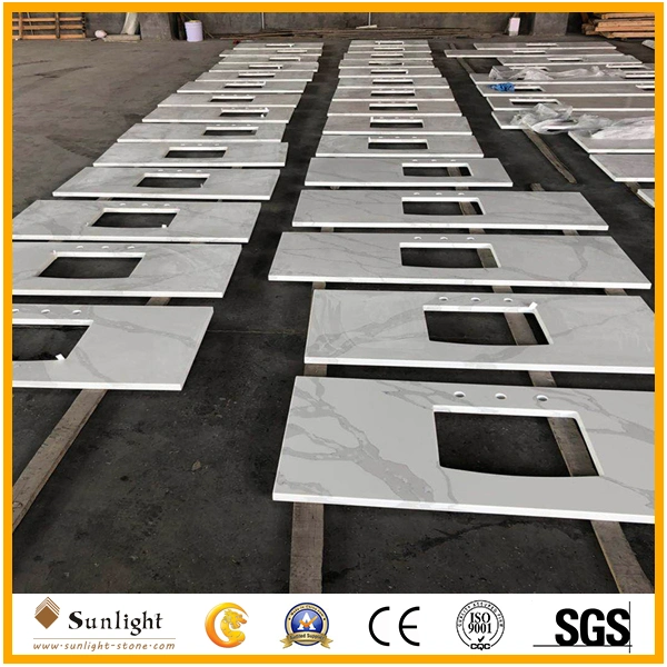 Customize Best Quality Cheap Quartz Stone Vanity Tops for Bathroom