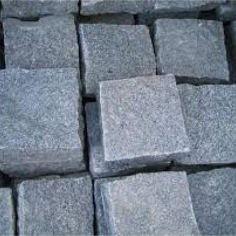 Chinese Made Dark Grey/Impala Black Granite Small Cobblestone for Outdoor Pavers Driveway