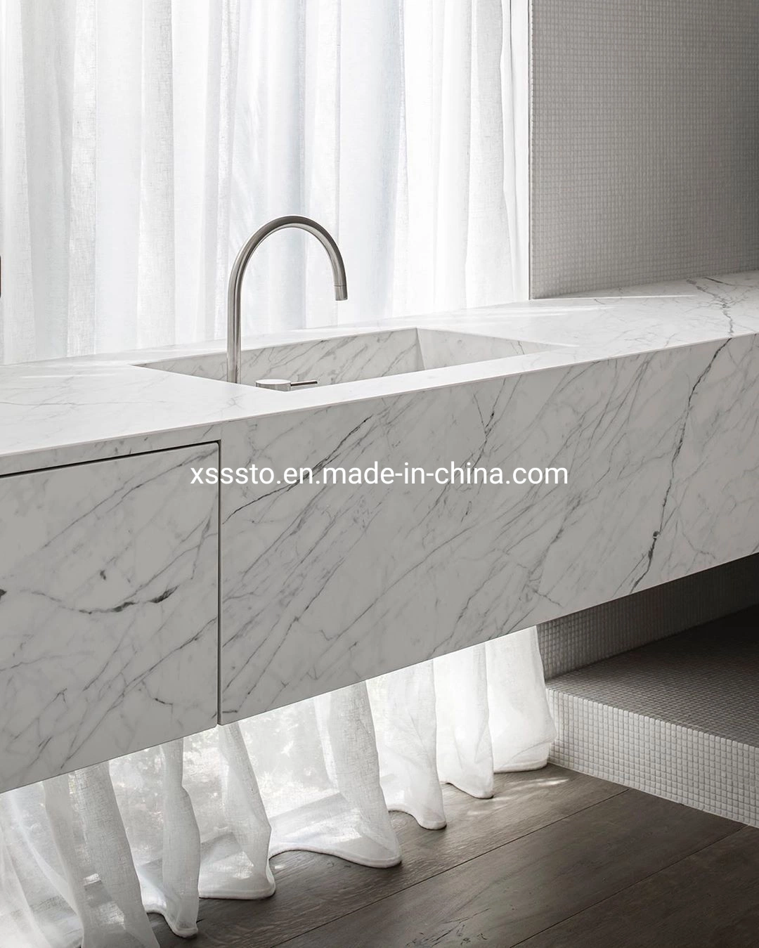Cararra White Marble Vanity Tops for Bathroom