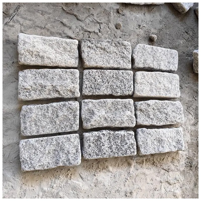 G603 Light Grey Granite Tumbled Driveway Cobblestone