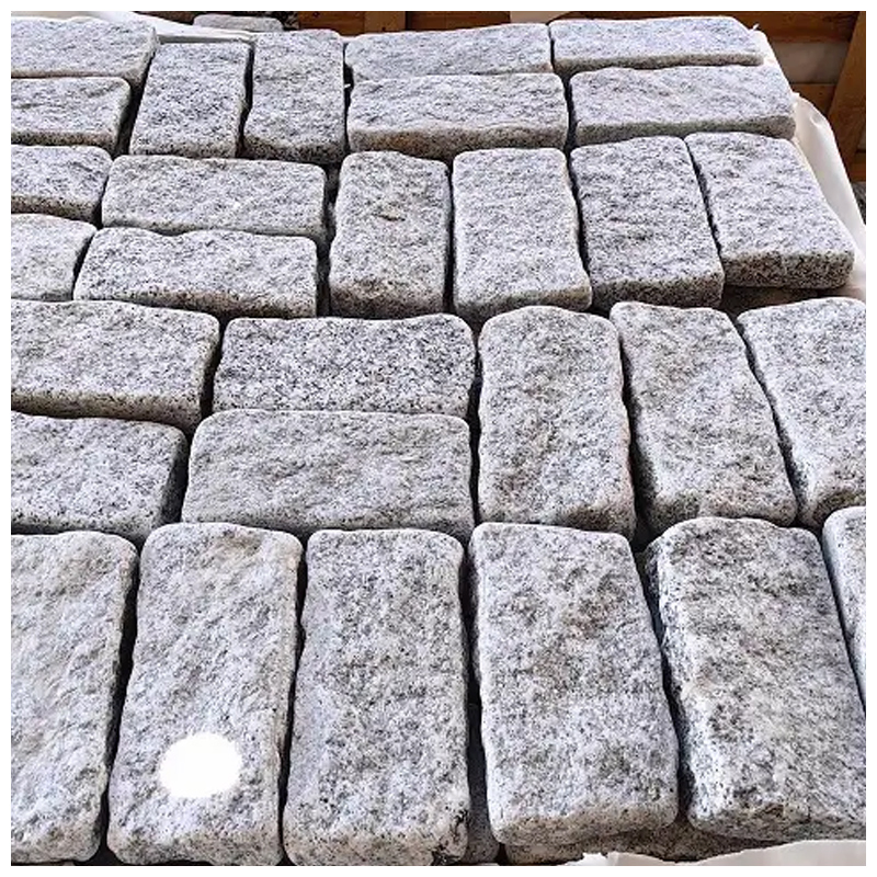 G603 Light Grey Granite Tumbled Driveway Cobblestone