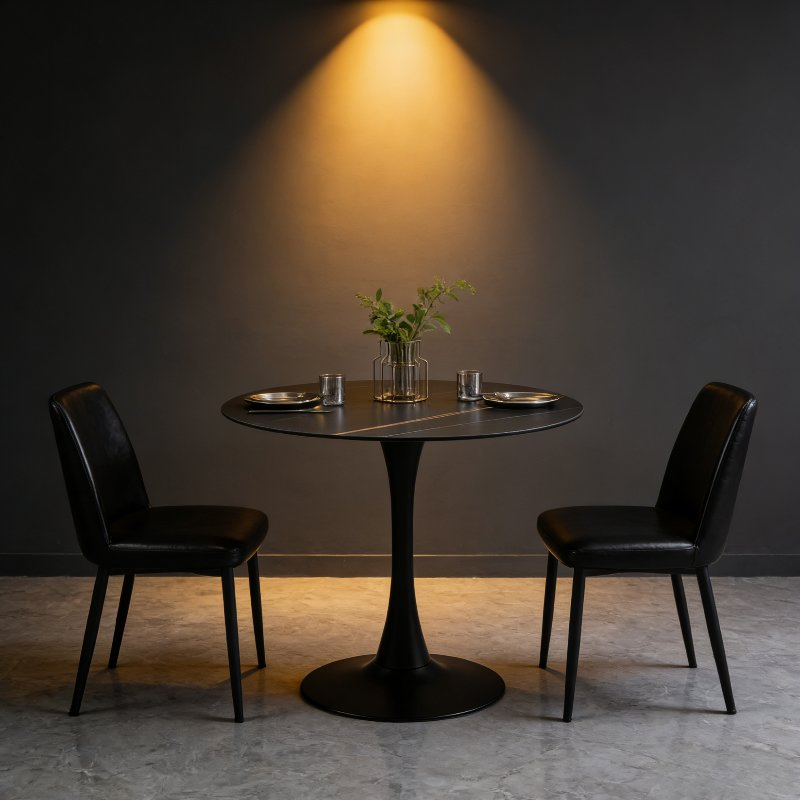 Wholesale Sintered Stone Durable Base Colorful Dining Restaurant Table for Home Coffee Shop Hotel Office