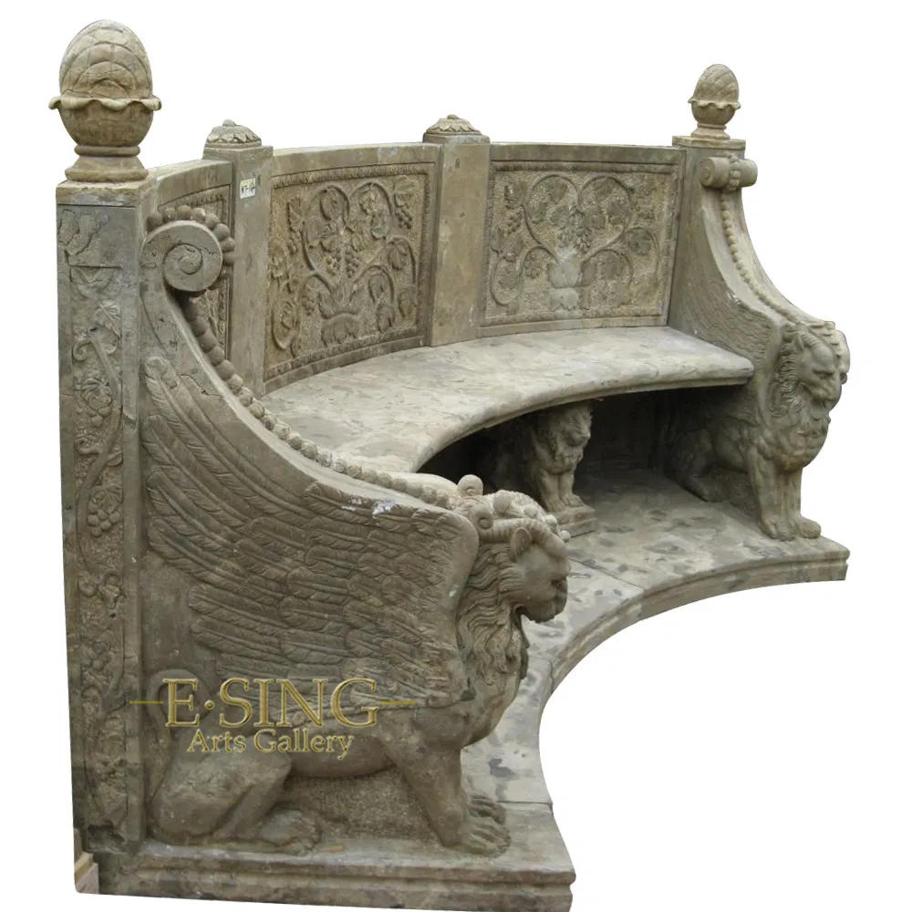 Garden Decoration Antique Stone Bench